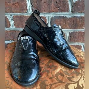 Moran’s Black Leather Loafer, Crystal Embellishment, Irish Co. European Size 39